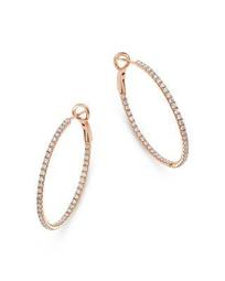 Diamond Inside-Out Hoop Earrings in 14K Rose Gold, 1.0 ct. t.w. - 100% Exclusive