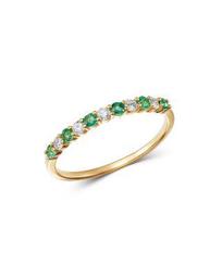 Emerald & Diamond Stacking Band Ring in 14K Yellow Gold - 100% Exclusive