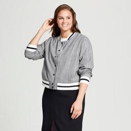 Women's Plus Size Varsity Bomber Jacket - Who What Wear™