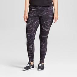 Women's Plus-Size Embrace Reversible Leggings - C9 Champion® - Gray/Marble Print