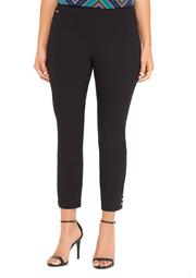 Plus Size Signature Pull On Ankle Pant with Metal Snaps in Exact Stretch
