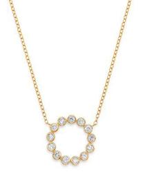 Diamond Circle Pendant Necklace in 14K Yellow Gold, 0.50 ct. t.w. - 100% Exclusive