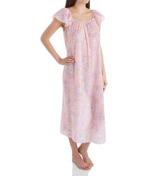 Miss Elaine Tricot Flutter Sleeve Long Gown 501308