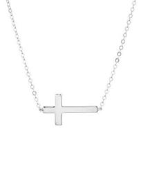 Cross Pendant Chain Necklace, 16"