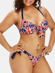 Plus Size Patriotic British Flag Bikini Set
