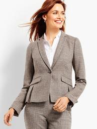 Luxe Tweed Single-Button Jacket