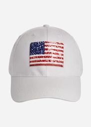 Sequin American Flag Cap