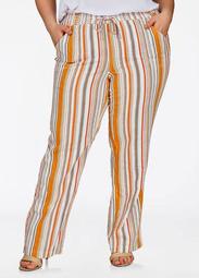 Variegated Stripe Linen Pant
