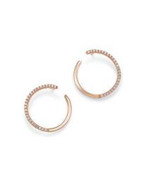 Diamond Circle Earrings in 14K Rose Gold, 0.33 ct. t.w. - 100% Exclusive