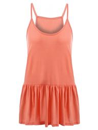 Casual Plus Size Frilly Tank Top