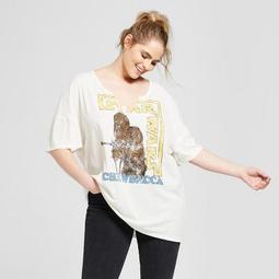 Women's Star Wars Plus Size Short Sleeve Chewie Graphic T-Shirt (Juniors') White