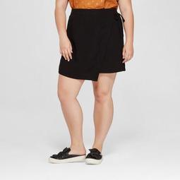 Women's Plus Size Linen Wrap Skirt - A New Day™