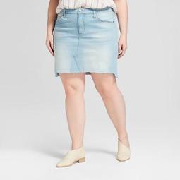 Women's Plus Size Denim Skirt - Universal Thread™ Light Wash