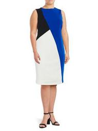 Plus Colorblock Sheath Dress