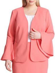 Plus Bell-Sleeve Open Jacket