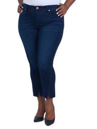 Plus Vented-Hem Skinny Jeans
