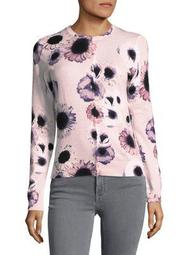 Plus Floral Cotton Cardigan