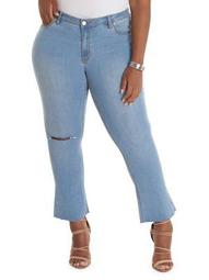 Plus Cropped Flare Jeans