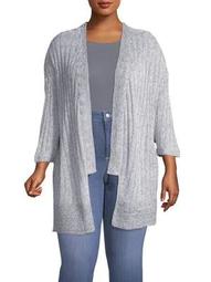 Plus Knitted Cardigan