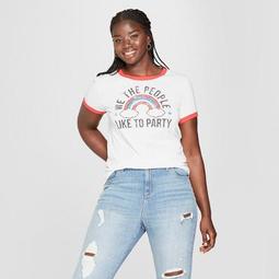 Women's Plus Size Short Sleeve We The People Graphic T-Shirt - Modern Lux (Juniors') White