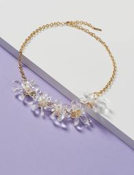 Floral Faceted Stone Necklace