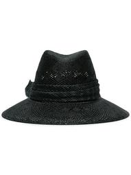 black Kate see through bow straw hat