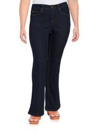 Plus Slimming Stretch Bootcut Jeans