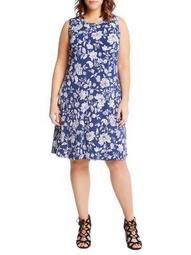 Plus Floral Halter Dress