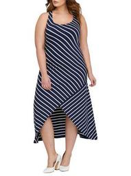 Plus Yarn-Dyed Stripe Maxi Dress
