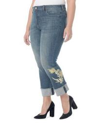 Plus Marilyn Embroidered Ankle Jeans