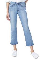 Plus Marilyn Embroidered Straight Ankle Jeans