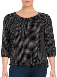 Plus Plus Dotted Knit Top