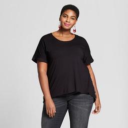 Ava & Viv™ Women's Plus Size Mixed Media Short Sleeve T-Shirt - Ava 