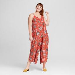 Women's Plus Size Printed Maxi Jumpsuit - Xhilaration™ Red