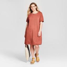 Women's Plus Size T-Shirt Dress - Xhilaration™ Red