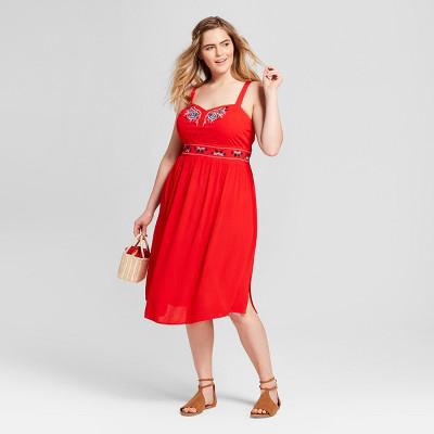 plus size red sundress