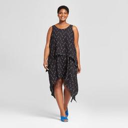 Women's Plus Size Midi Sundress - Ava & Viv™ Black