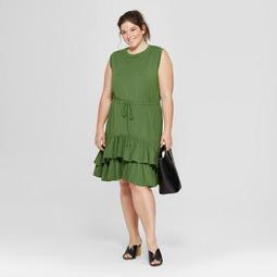 Women's Plus Size Asymmetrical Ruffle Hem Dress - Ava & Viv™