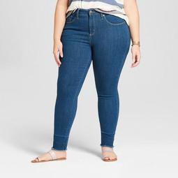 Women's Plus Size Released Hem Skinny Jeans - Universal Thread™ Dark Wash