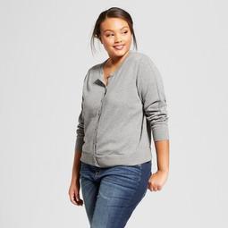 Women's Plus Size Long Sleeve Any Day Cardigan - A New Day™ Heather Gray