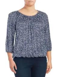 Plus Paisley-Print Top