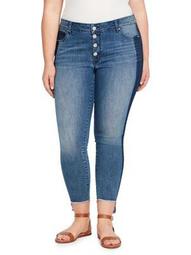 Plus High-Rise Cropped Jeans