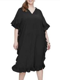 Plus Palmira Short-Sleeve Below-Knee Dress