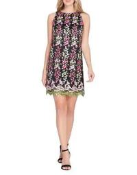 Plus Floral Embroidered Sheath Dress