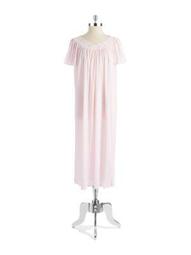 Plus Embroidered Floral Nightgown