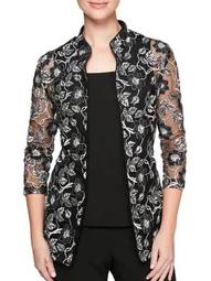 Plus Two-Piece Floral Lace Jacket and Camisole
