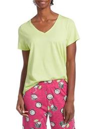Plus Short-Sleeve V-Neck Sleep Tee