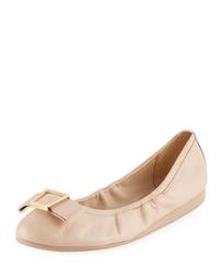 Emory Bow Ballet Flats, Nude