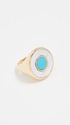 Magnesite & Mother of Pearl Statement Ring