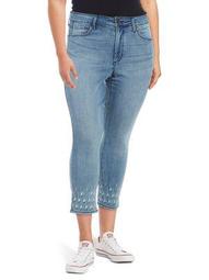 Plus Sheri Embroidered Slim Ankle Jeans